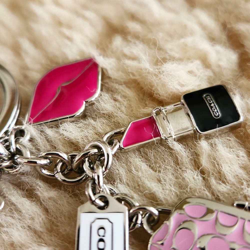 Adorable NWOT Coach Sunglasses, Lipstick, & Lips Bag Charm or Key Ring 💄💋 - Picture 3 of 13